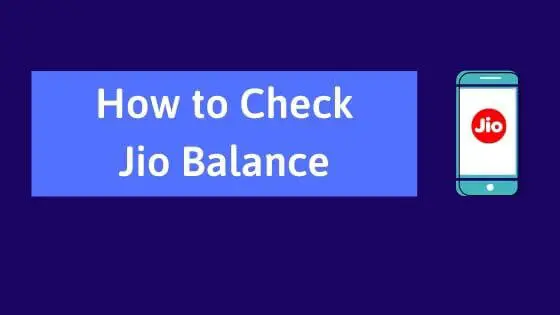 How to Check Jio Balance