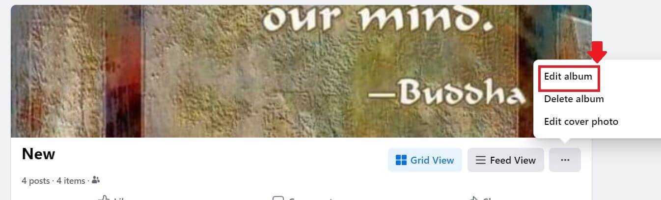 how can i create a new photo album in facebook