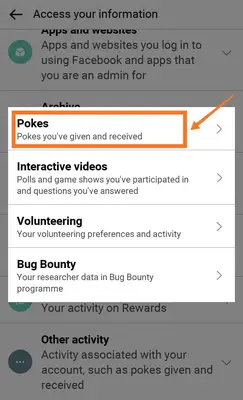 given and received pokes