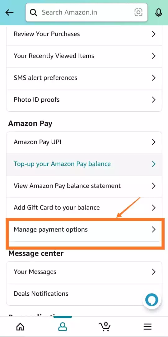 Manage Payment Options 1