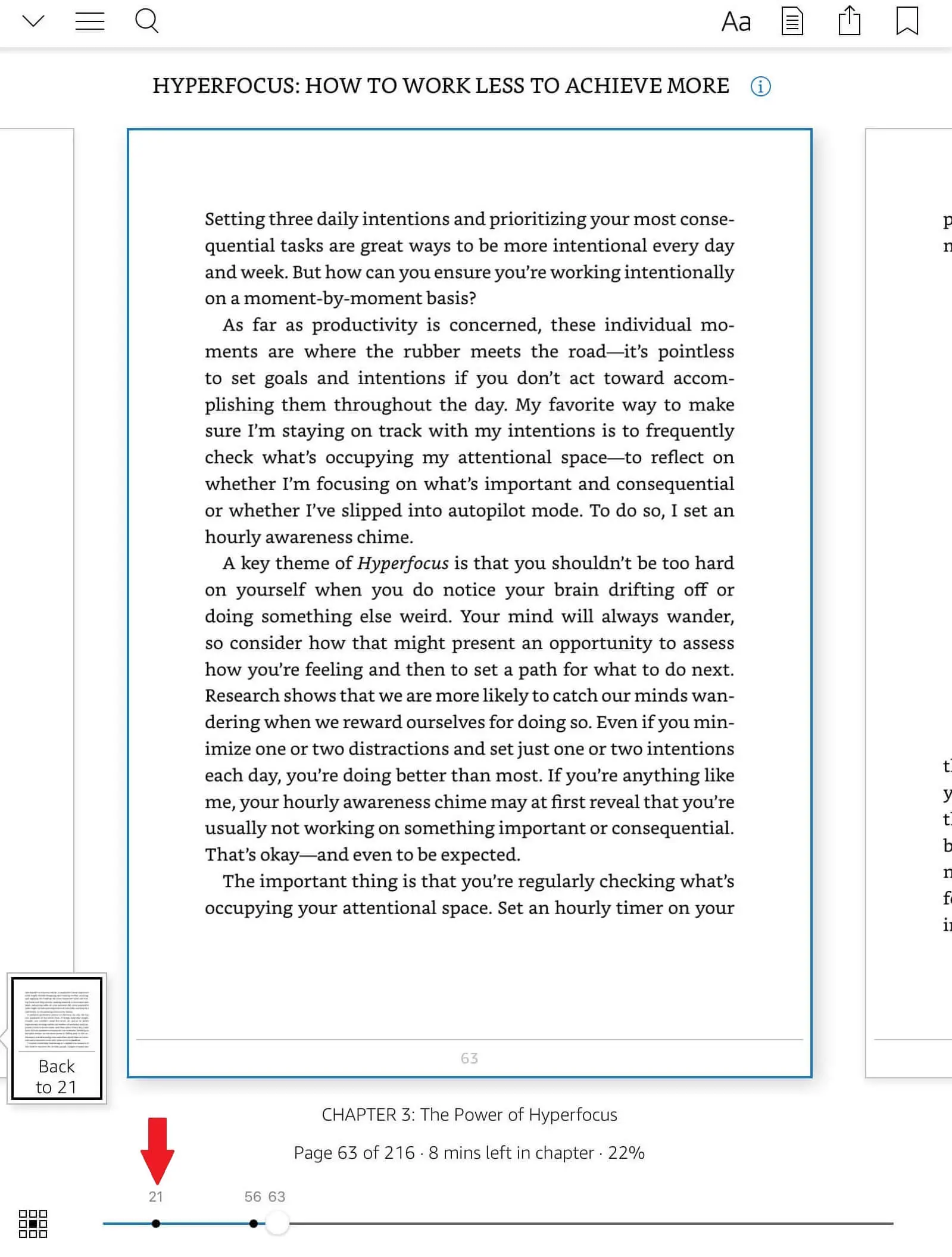Access bookmarks on Kindle App