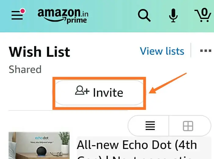 Share Amazon Wish List Mobile App 4