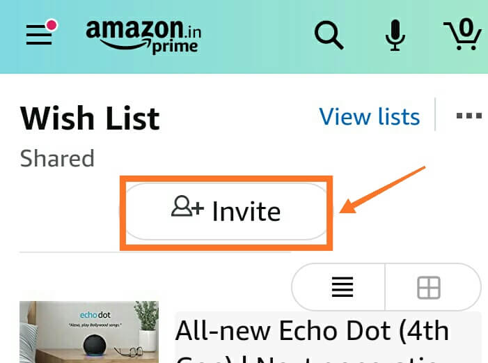 Share Amazon Wish List Mobile App 4