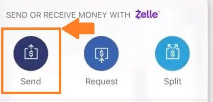 BoA App Screenshot for Zelle Send Option