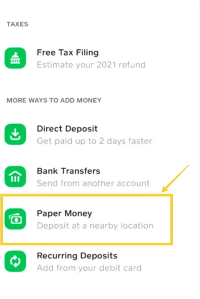 Cash App Paper Money Deposit Steps
