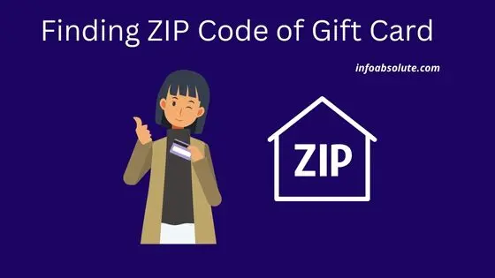 Image of woman looking to get zip code for gift card